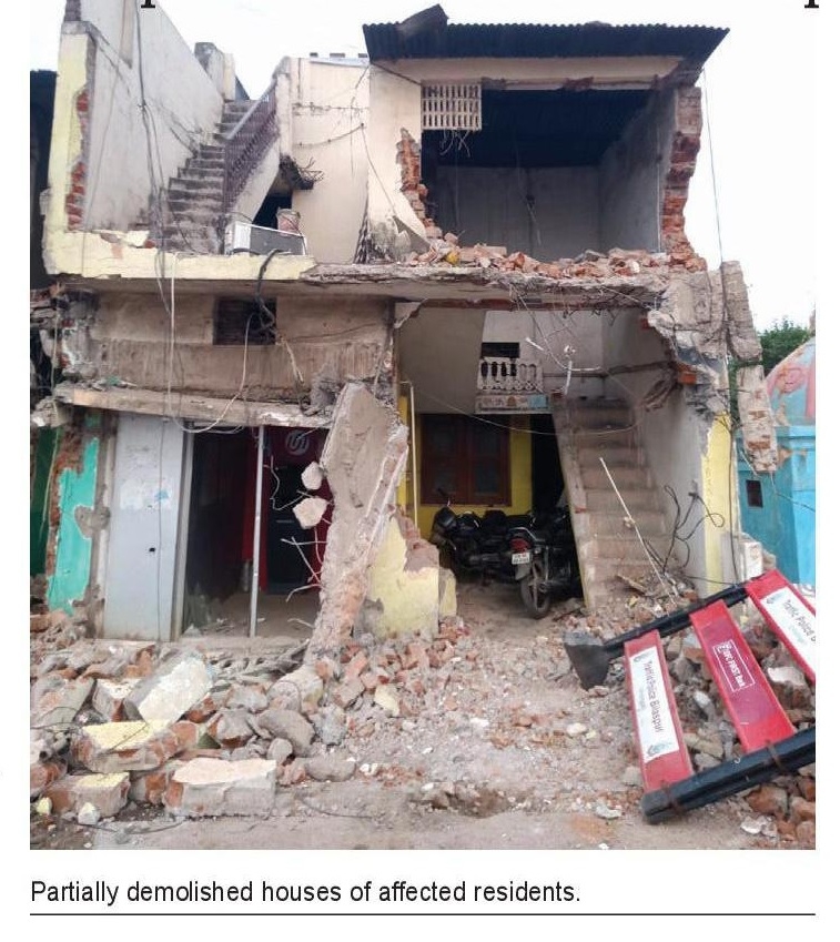 Residents left with demolished homes