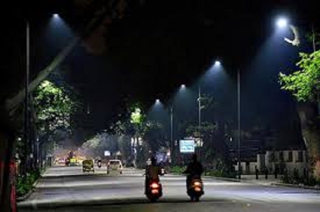 street light in night melghat area
