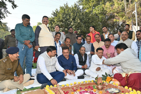 Dy CM Devda performs bhoomipujan ofnew building of Gorabazar Police Station