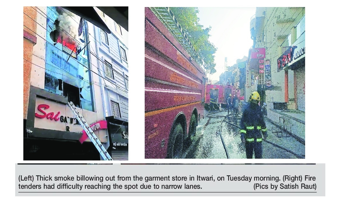 Fire at garments showroom in Itwari devours assets worth Rs 250 crore