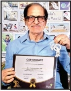 India’s Senior Super Star of the year Award to Cartoonist Panduranga Rao