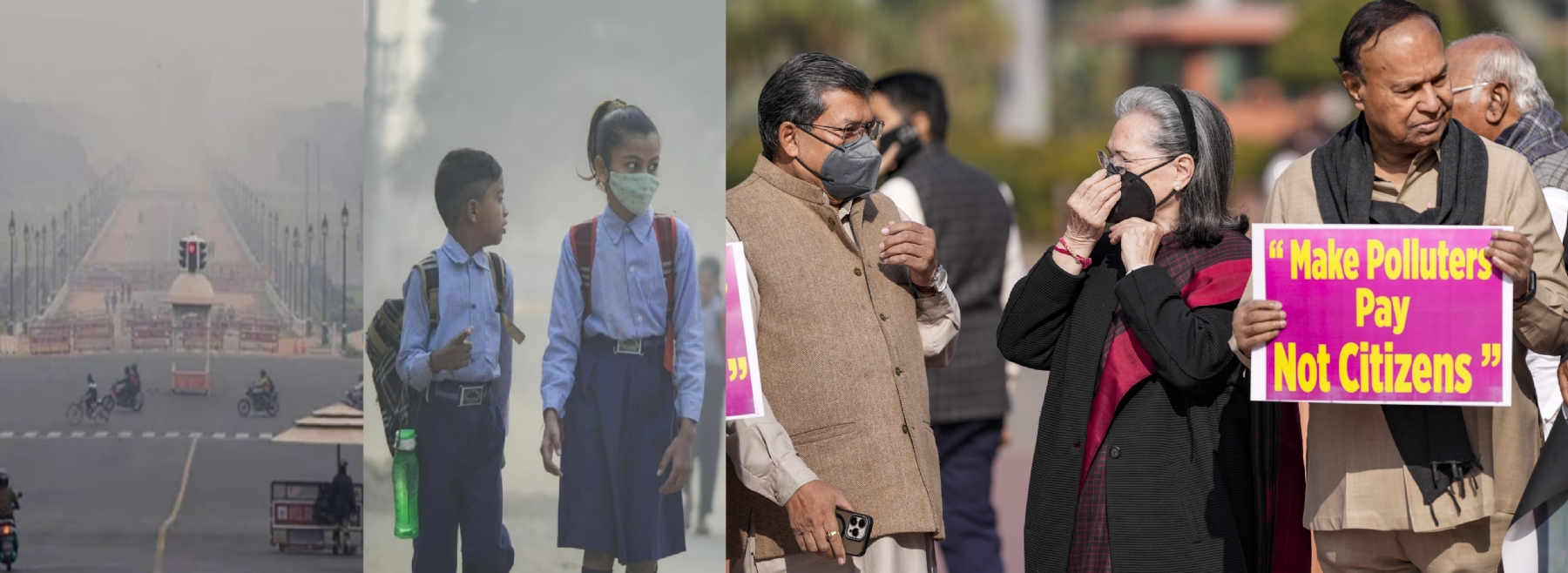 Sonia urges Govt to take action to tackle air pollution in Delhi as Oppn protests