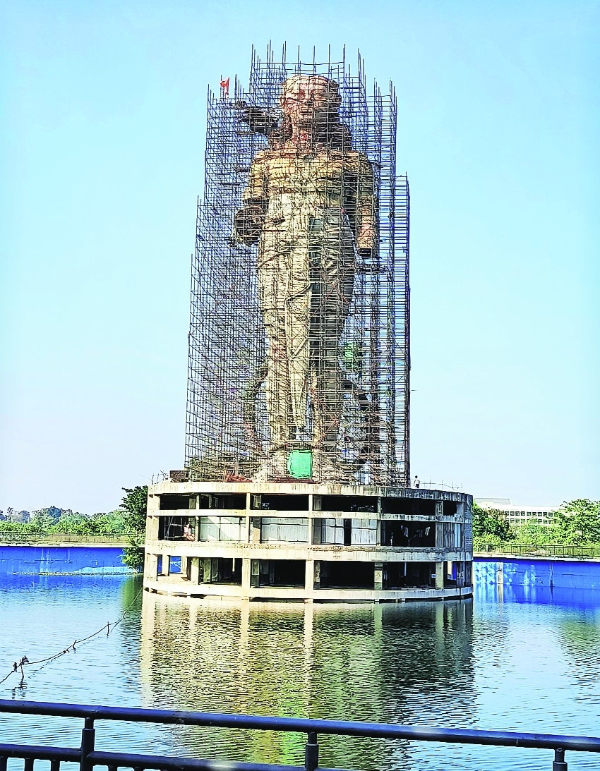The 157-ft Lord Hanumans statue nearing completion