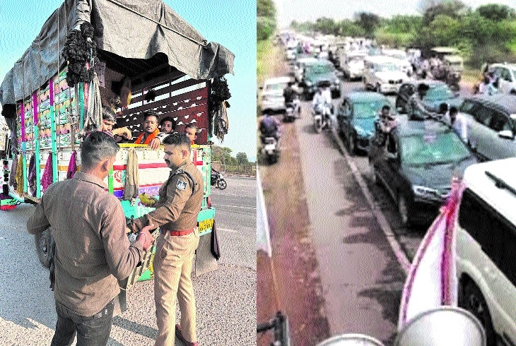 Police in Maihar in Satna district are continuously