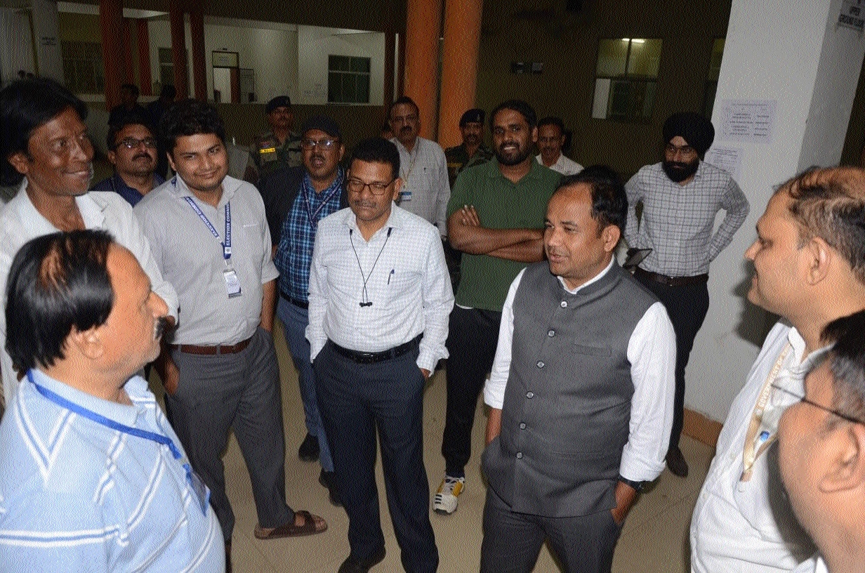 After the deposit of polling material in the strongroom 