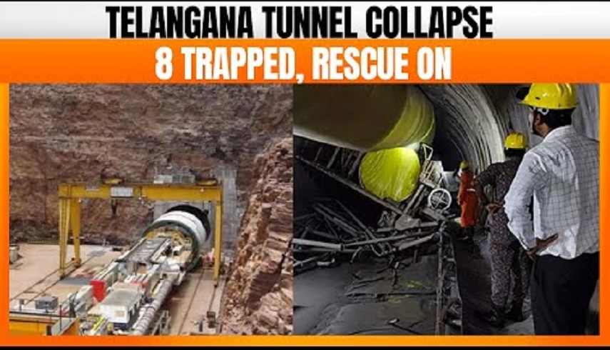 8 workers trapped in Tgana tunnel