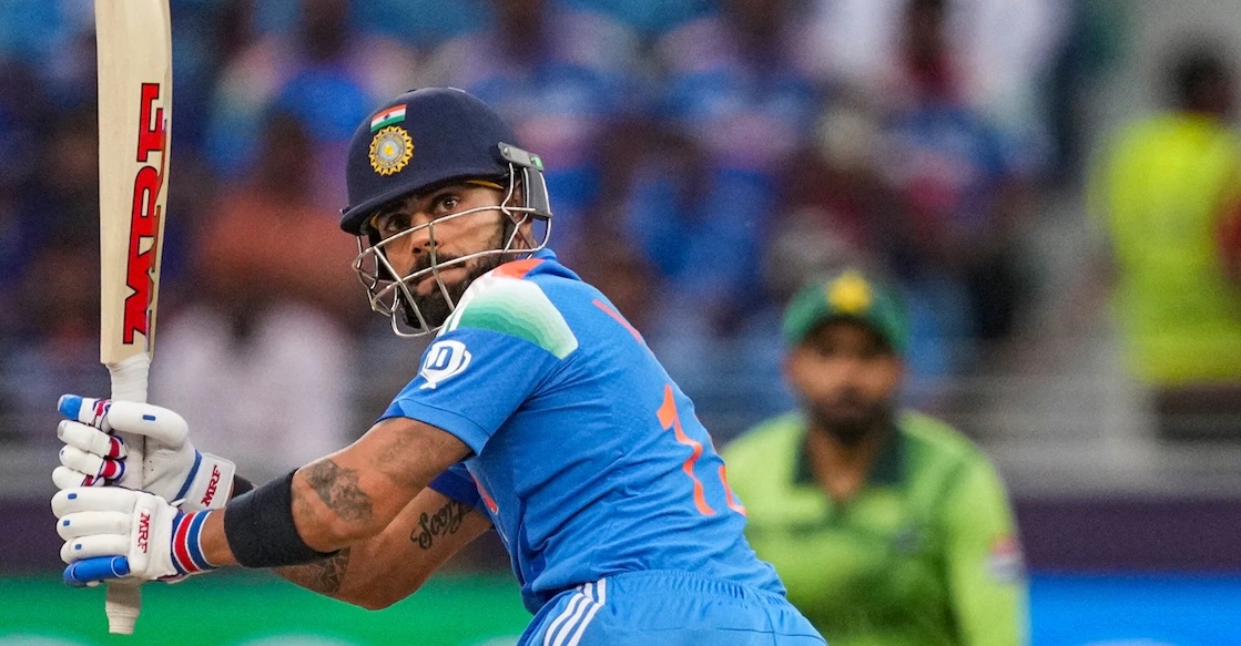 Virat Kohli plays a shot during a ODI match