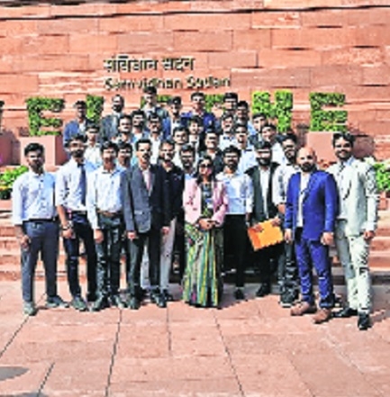RBU students visit Parliament House in New Delhi