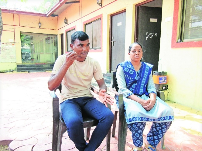 Giridhar with his wife Janaki