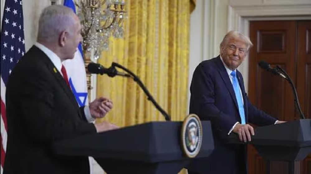 US President Donald Trump and Israels Prime Minister Benjamin