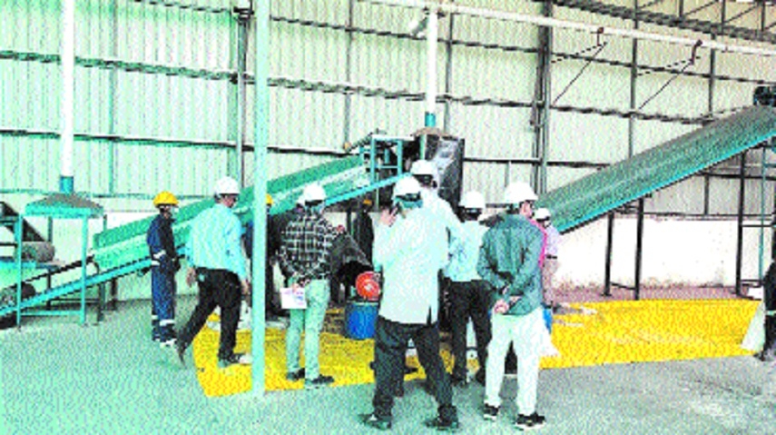 The incineration process underway in Pithampur plant