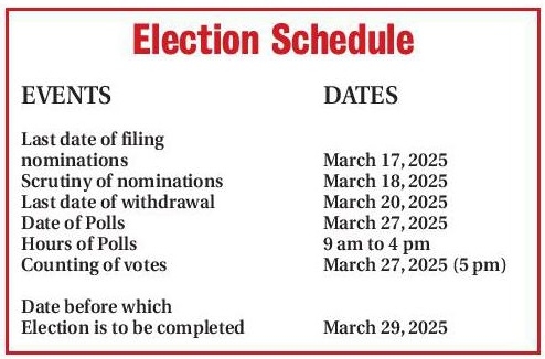 election schedule