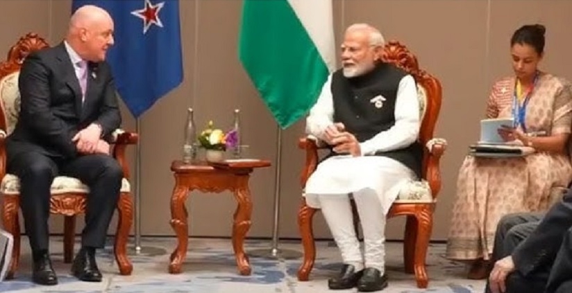 Prime Minister Narendra Modi with New Zealand PM Christopher Luxon