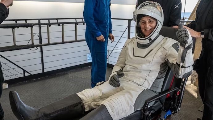 HOME COMING Sunita returns to Earth