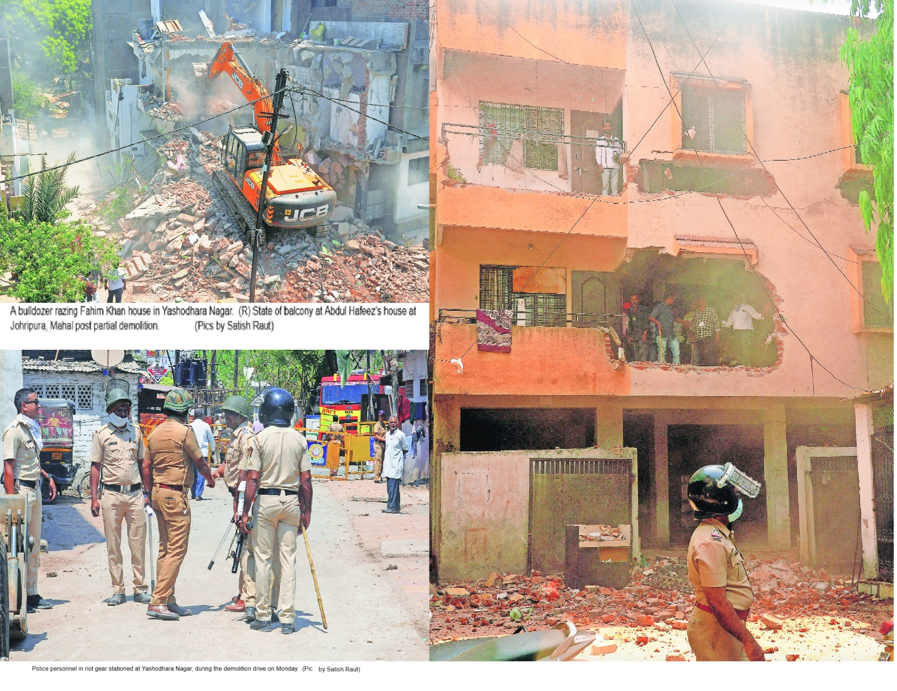 nagpur violence mastermind fahim khan house demolished