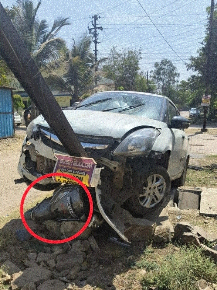 Minor student driving car hits womans moped