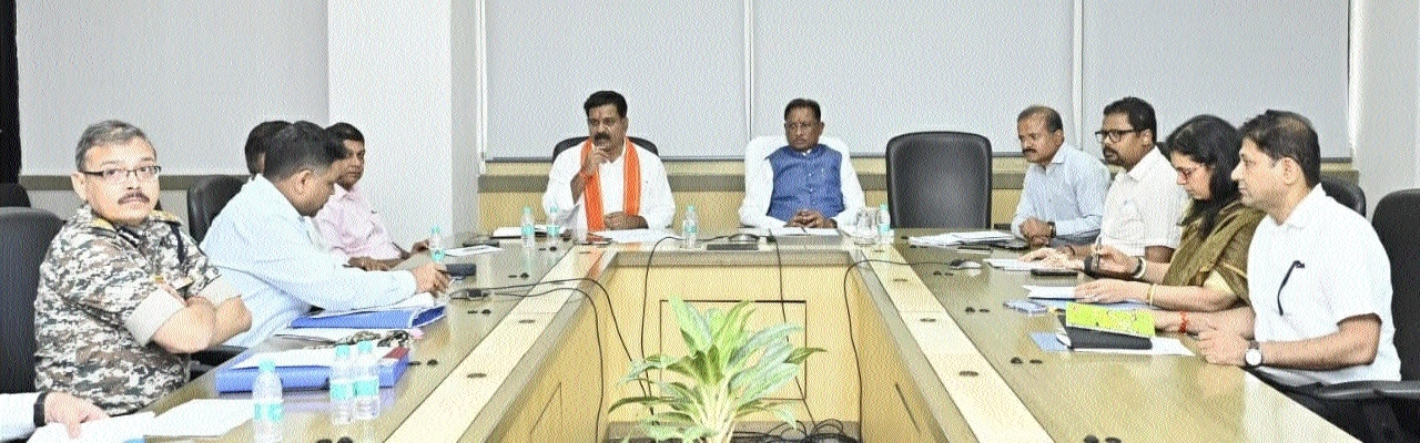 Chief Minister Vishnu Deo Sai chairing Naxal eradication campaign review meeting