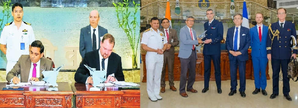 Defence Secretary Rajesh Kumar Singh with other officials