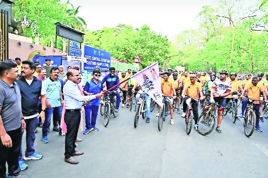 CGST and Customs Ngp Zone conducts cycle marathon