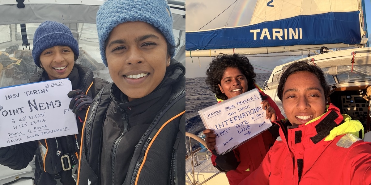 women officers after historic 50000 km Sagar Parikrama