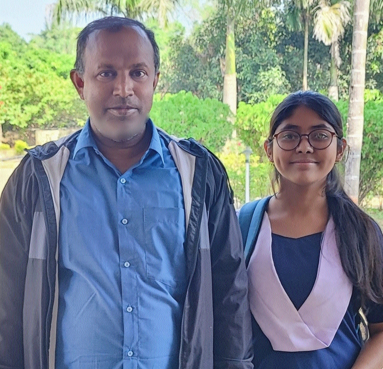 Ishika Bala with her father