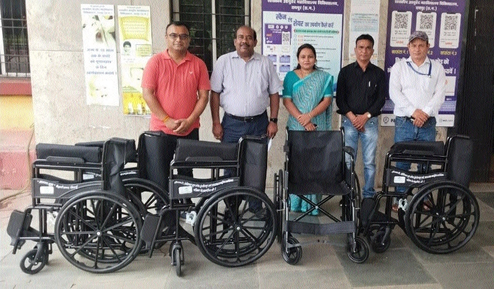 Wheelchairs donated to Govt Ayurvedic College Hospital