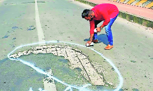 Concrete road repairs