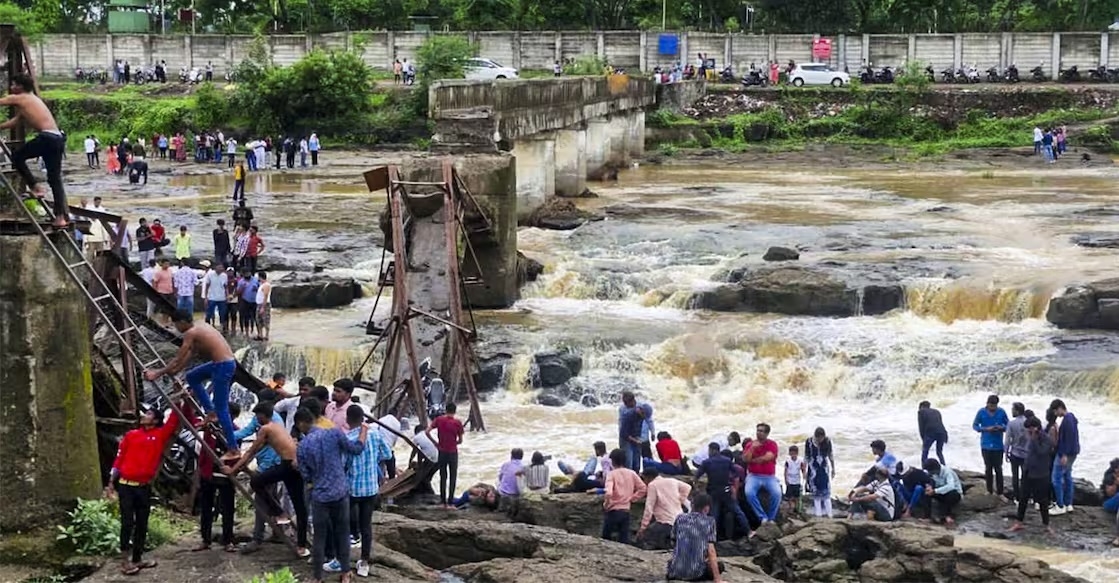 Indrayani river collapses
