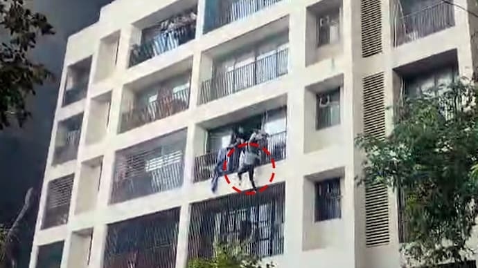 New video shows people escaping from balcony post-plane crash