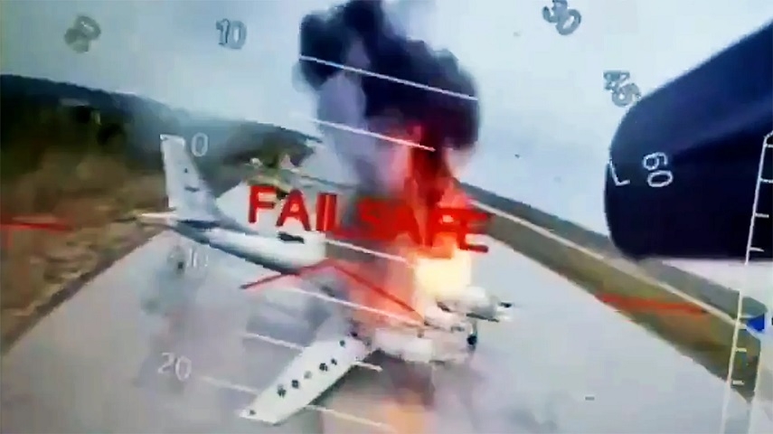 Ukraine destroys Russian military aircraft
