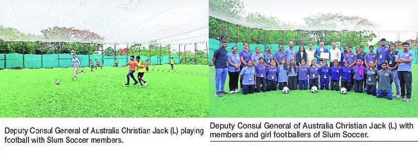 Australian Deputy Consul Gen Jack visits Slum Soccer 