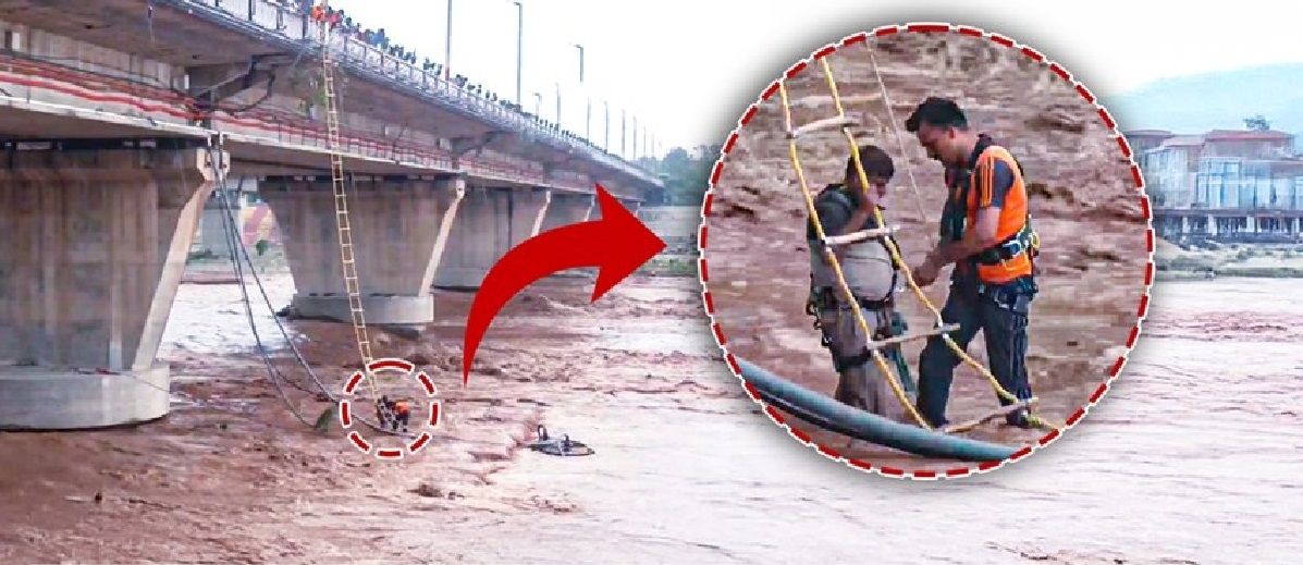 Nine men trapped in swollen Tawi river rescued in Jammu