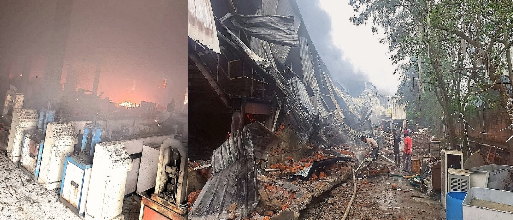 The fire broke out at the company on Sunday