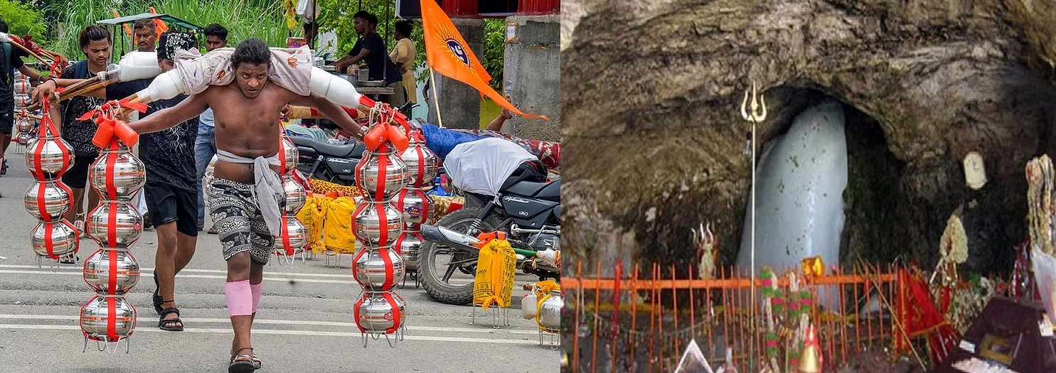 UP devotee undertakes first Kanwar Yatra from MP to Amarnath