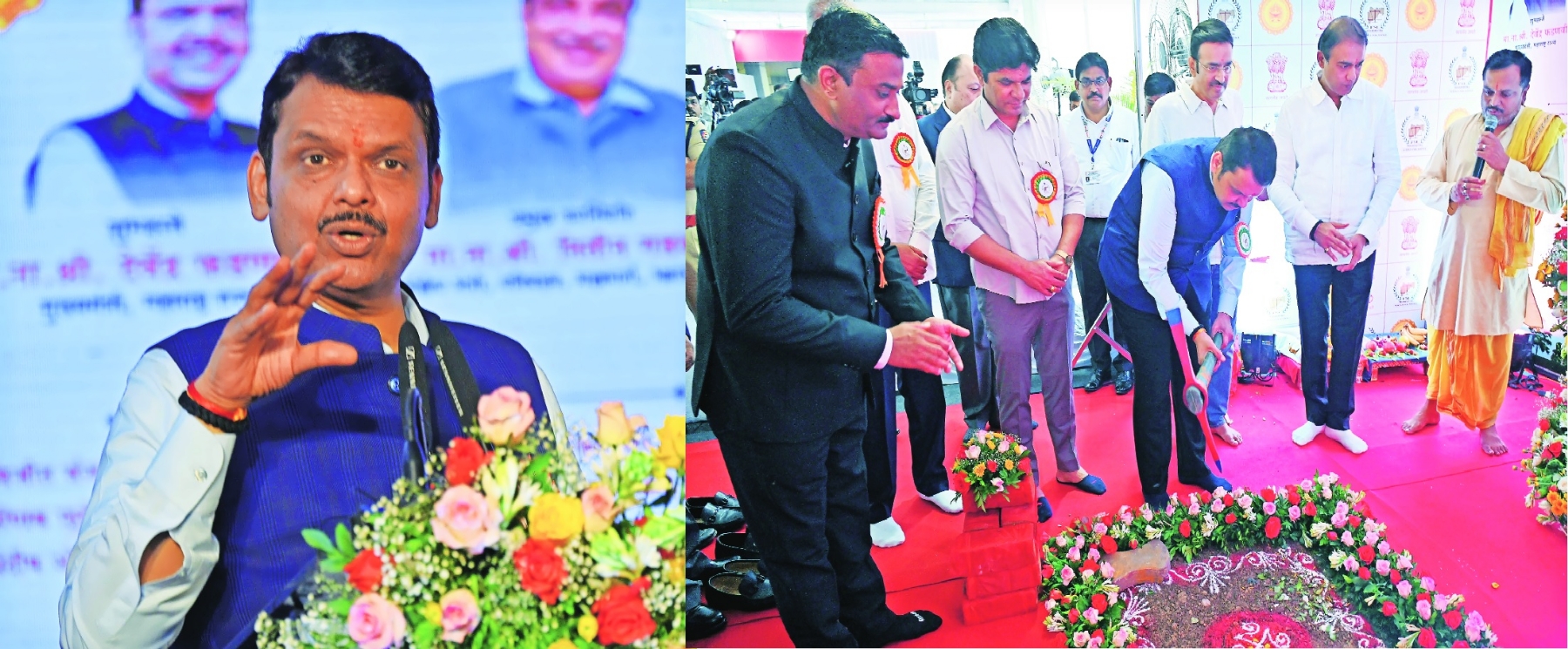 CM Fadnavis performing bhoomipujan for new forensic science lab on Sunday