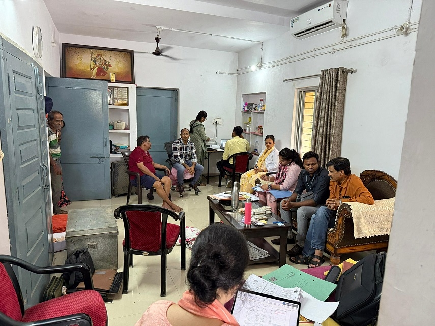 EOW personnel scanning the documents and evaluating