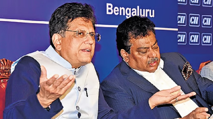 Union Minister of Commerce and Industry Piyush Goyal and Karnataka Minister for Commerce and Industries M B Patil