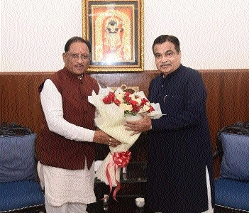 Gadkaro with Chief Minister Vishnu Deo Sai 