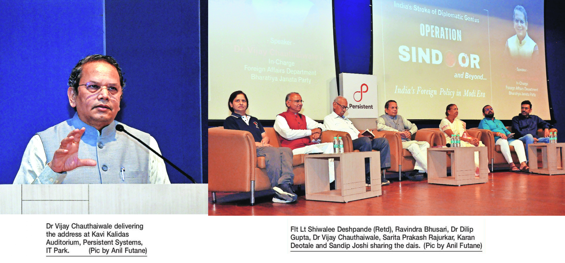 Dr Vijay Chauthaiwale delivering the address at Kavi Kalidas Auditorium