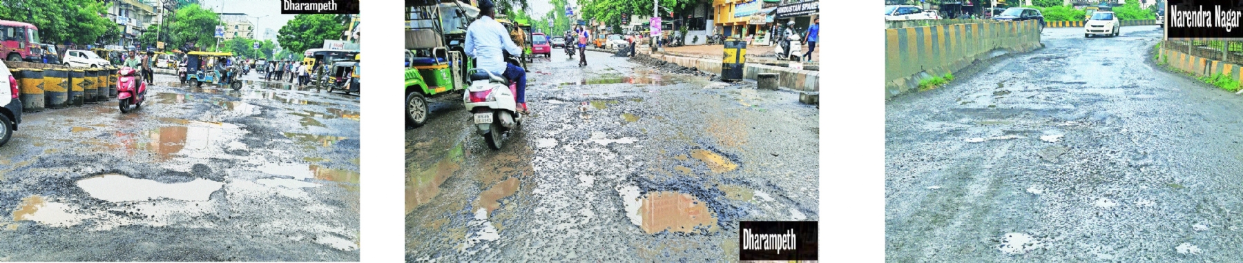 Pothole-ridden roads 