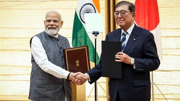 Prime Minister Narendra Modi with his Japanese counterpart Shigeru Ishiba