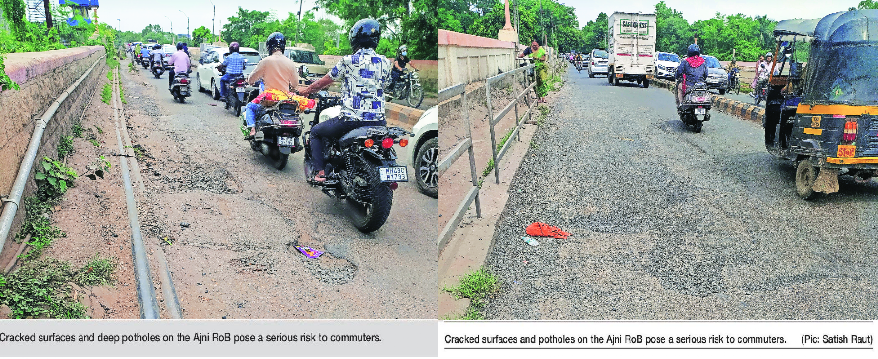 Crumbling surface on 125-year-old Ajni RoB puts thousands at risk 