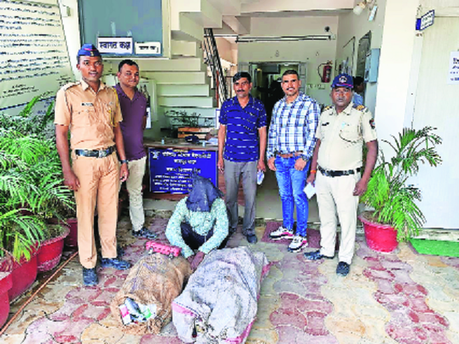 The accused arrested by Beltarodi Police 