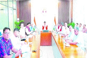 CM Dr Mohan Yadav chairing a review meeting