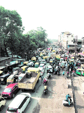 Massive traffic gridlock