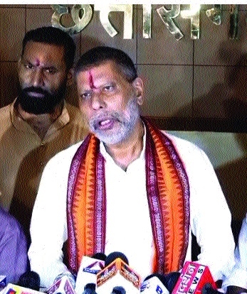 BJP State President Kiran Singh Deo speaking to media persons