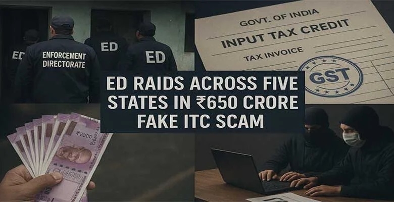 ED raids across five States in Rs 650 cr fake Input Tax Credit case