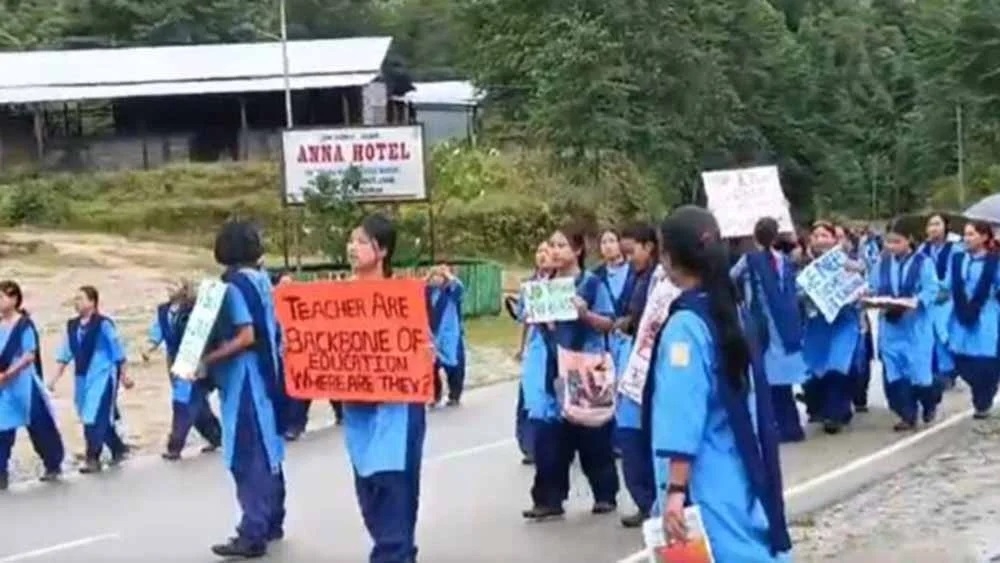 Arunachal schoolgirls march 65 km