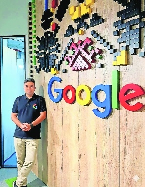 Mahesh Kumar Goyal at Google headquarters in the US