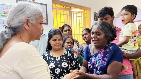 Nirmala meets TN stampede victims families 